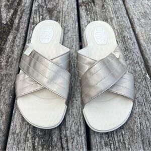 Hey Dude Women's Christi Slide Metallic Cross Strap Sandals